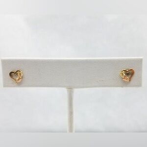 14kt black hills gold heart earrings